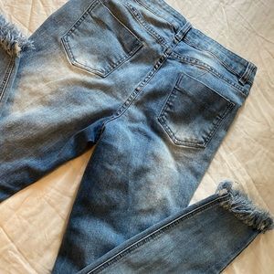 Distressed jeans